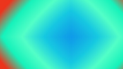 Vibrant gradient backdrop with a central blue diamond shape, surrounded by teal and red hues