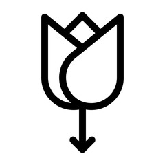 Tulips Outline Icon