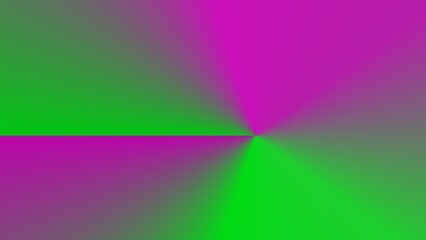 Abstract gradient artwork featuring vibrant green and purple hues radiating from a central point