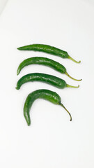 fresh green chili pepper. a group of green chili and very fresh ingredients. sliced chili