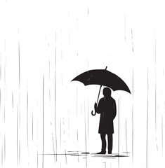 Man in Umbrella