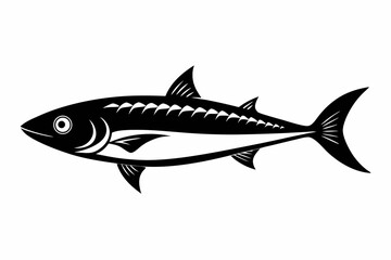 Fototapeta premium mackerel sihouette black vector