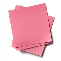 Stack of blank pink sticky notes