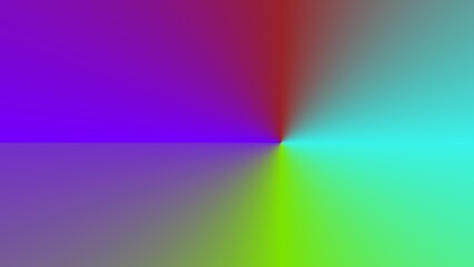 Vibrant radial gradient in purple, green, and teal hues