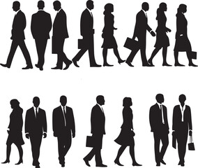 Walking gestures vector