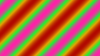 Diagonal gradient stripes in vibrant hues of red, orange, green, and pink