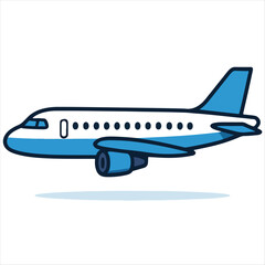 Cartoon airplane soaring through the sky