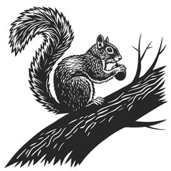 Fototapeta premium squirrel on a white background