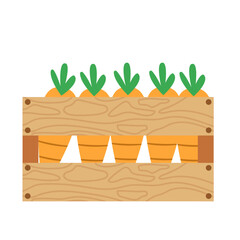 Vegetables in Wooden Box