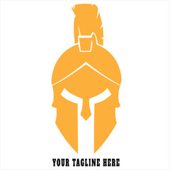 Fierce warrior helmet logo with strength