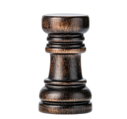 Elegant wooden chess pawn for game lovers and collectors on a transparent background, cut out