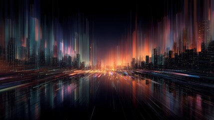 Digital Transformation Concept with Futuristic Data Flow and Smart Technology Visualization