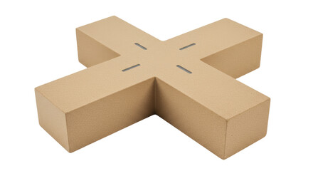 Isolated stone cross shape