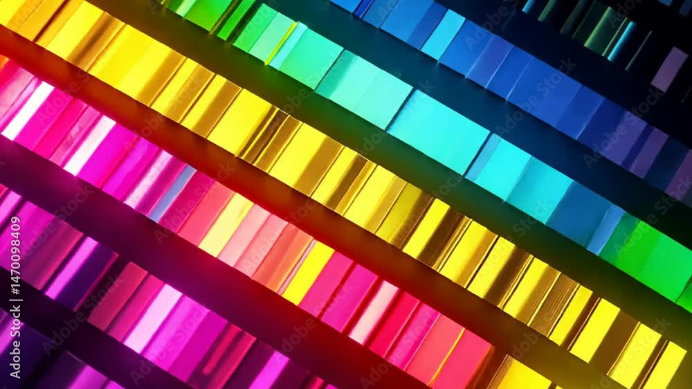 Poster colorful reflections create mesmerizing pattern of vibrant hues and textures