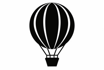 Obraz premium air balloon silhouette vector