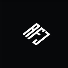 AFJ logo AFJ icon AFJ monogram AFJ minimalist Unique modern flat abstract logo design.