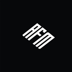 AFM logo AFM icon AFM monogram AFM minimalist Unique modern flat abstract logo design.
