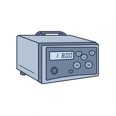 Obraz premium Gray Medical Device with Digital Display and Buttons