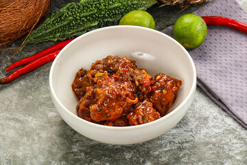 Asian cuisine - Chicken Manchurian with gravy