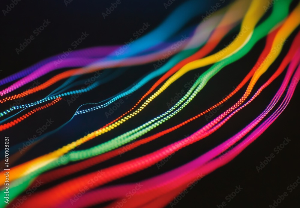 Poster close-up of colorful candlestick charts on a trading screen, with dynamic lines and vibrant colors r