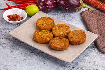 Fried potato crispy golden hash brown