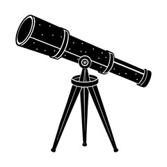 Telescope Silhouette vector illustration