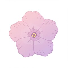 Pink and Purple Gradient Flower Illustration