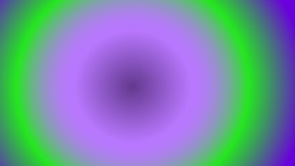 Concentric circles of vibrant purple, green, and light gradients