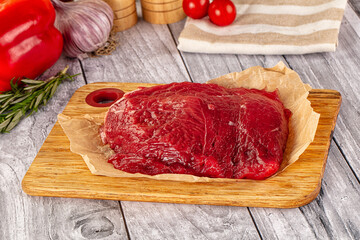 Raw beef meat fillet for cooking