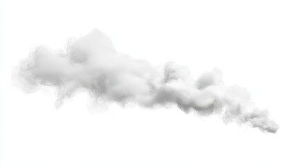 Fluffy white smoke plume