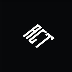 AGT letter logo design on black background.