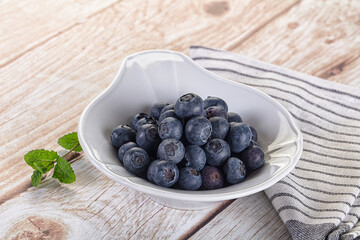 Raw ripe sweet and juicy blueberry