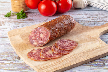 Salchichon pork cured sausages with parmesan