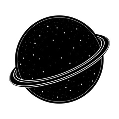 Planet Silhouette vector illustration