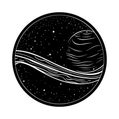 Planet Silhouette vector illustration