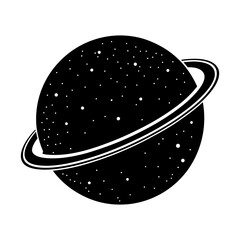 Planet Silhouette vector illustration