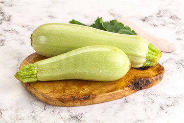 Raw frsh ripe zucchini vegetable