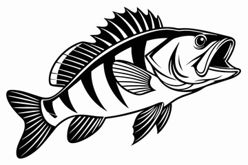 perch sihouette black vector