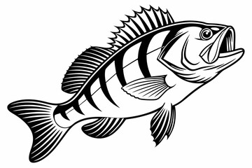 perch sihouette black vector