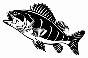 perch sihouette black vector