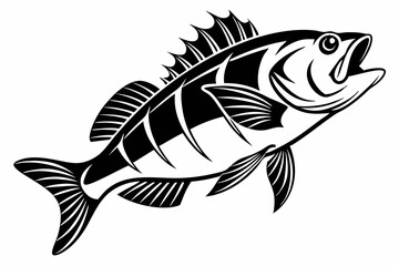 perch sihouette black vector