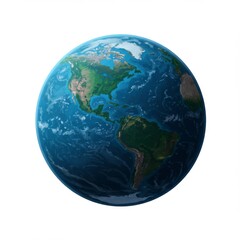 Obraz premium Pixel Art Earth Globe Showing Continents
