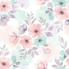 Delicate pastel floral pattern