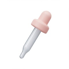 Pink and Clear Plastic Dropper with Cap