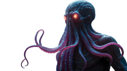 octopus on white background