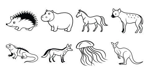 set of  vector animals