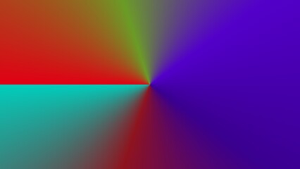 Abstract vibrant quadrants converging at center