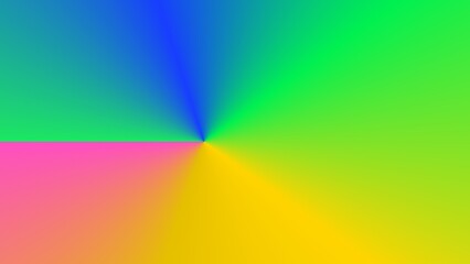 Vibrant radial gradient in blue, green, yellow, pink