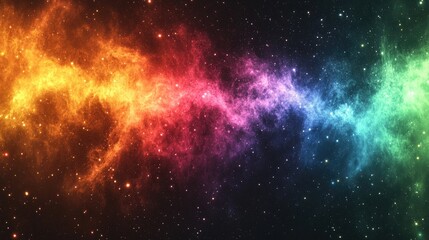 Fototapeta premium Colorful nebulae swirling in a star-strewn cosmos.
