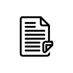 Document with Text and Page Corner in Minimalist Style  